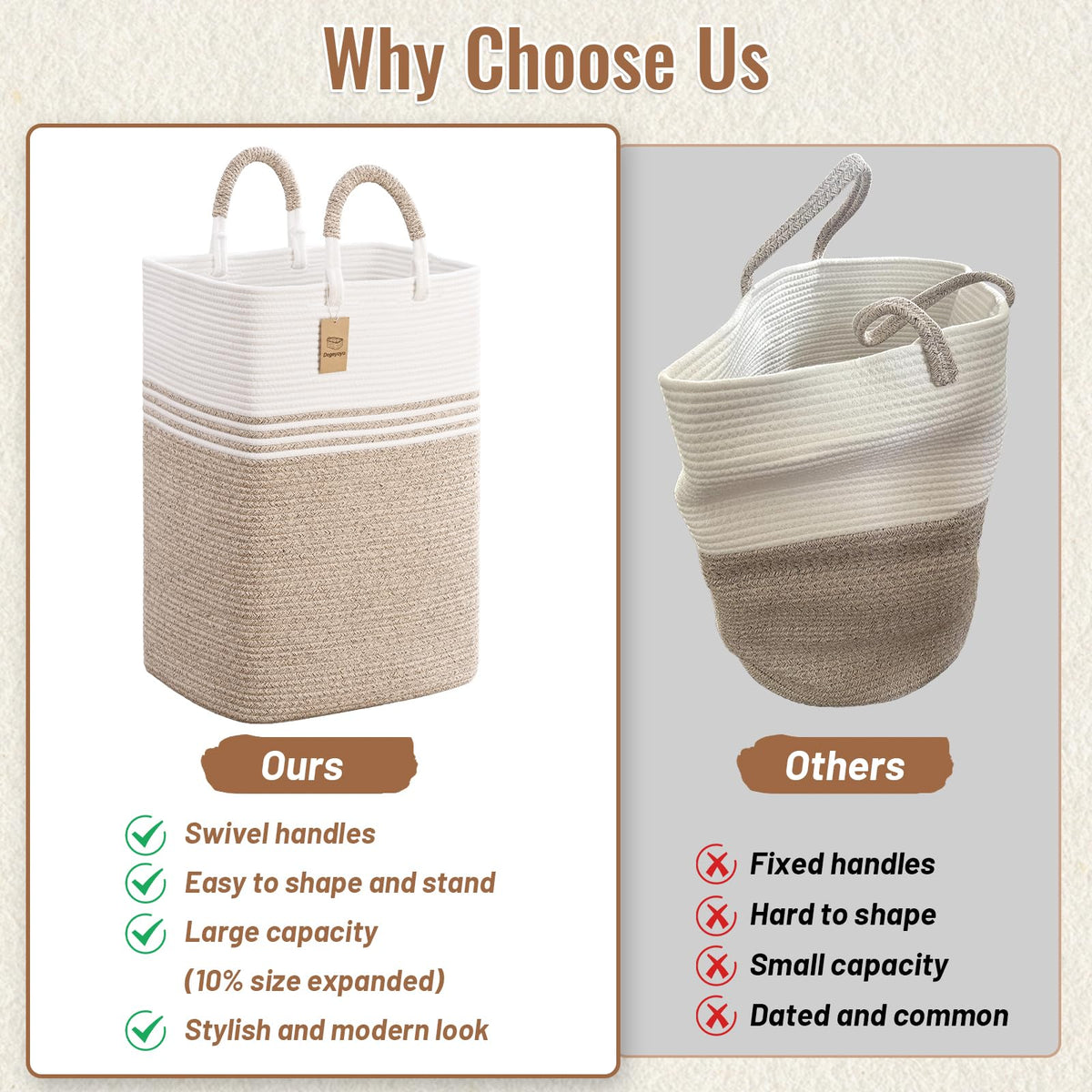 80L storage basket for larger laundry and home organization.