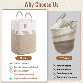 80L storage basket for larger laundry and home organization.