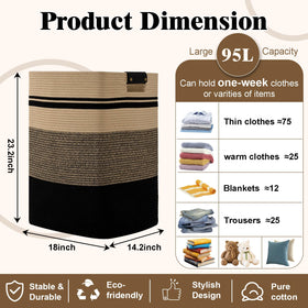 Degeyoyo cotton woven basket highlighting breathable material for clutter-free bedrooms.
