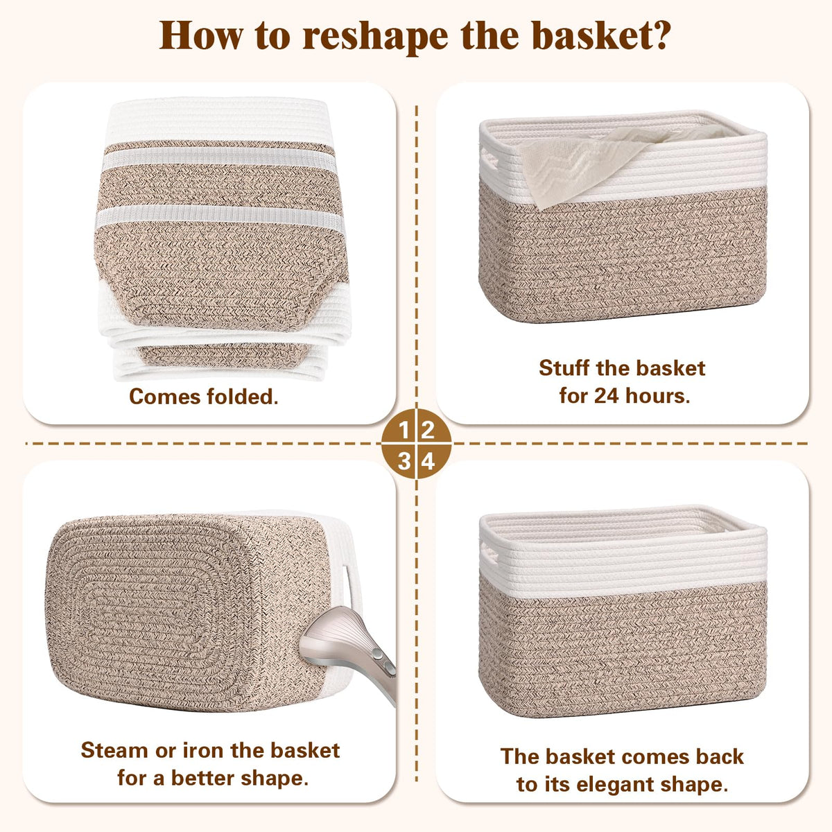 Degeyoyo decorative basket on shelf enhances modern home styling