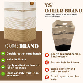 Degeyoyo laundry hamper rectangle-large design fits bedrooms or laundry spaces.