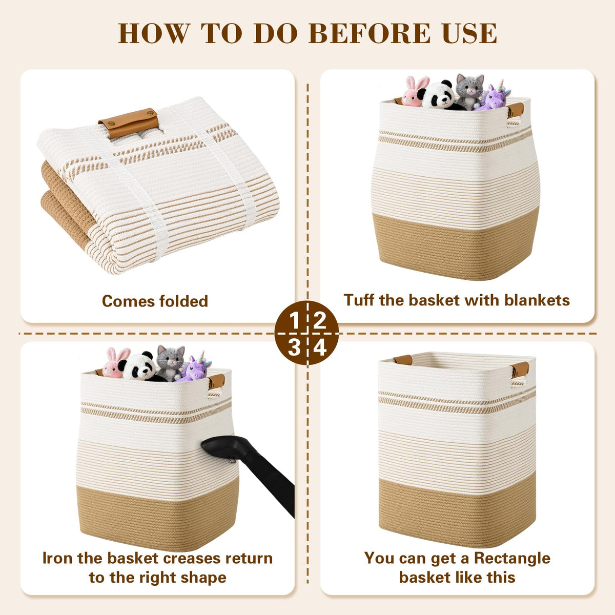 Degeyoyo storage-stable hamper offers sturdy storage for everyday items.