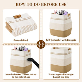 Degeyoyo storage-stable hamper offers sturdy storage for everyday items.