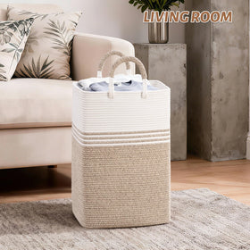 Soft cotton rope texture ensures family-friendly storage use.
