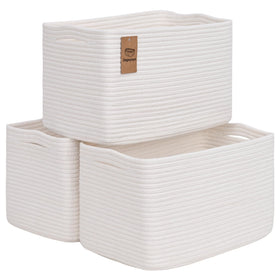 Degeyoyo storage baskets set of 3 on a shelf showing organized items.