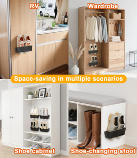 DegMongee shoe rack maintains gaps to prevent slipping shoes.