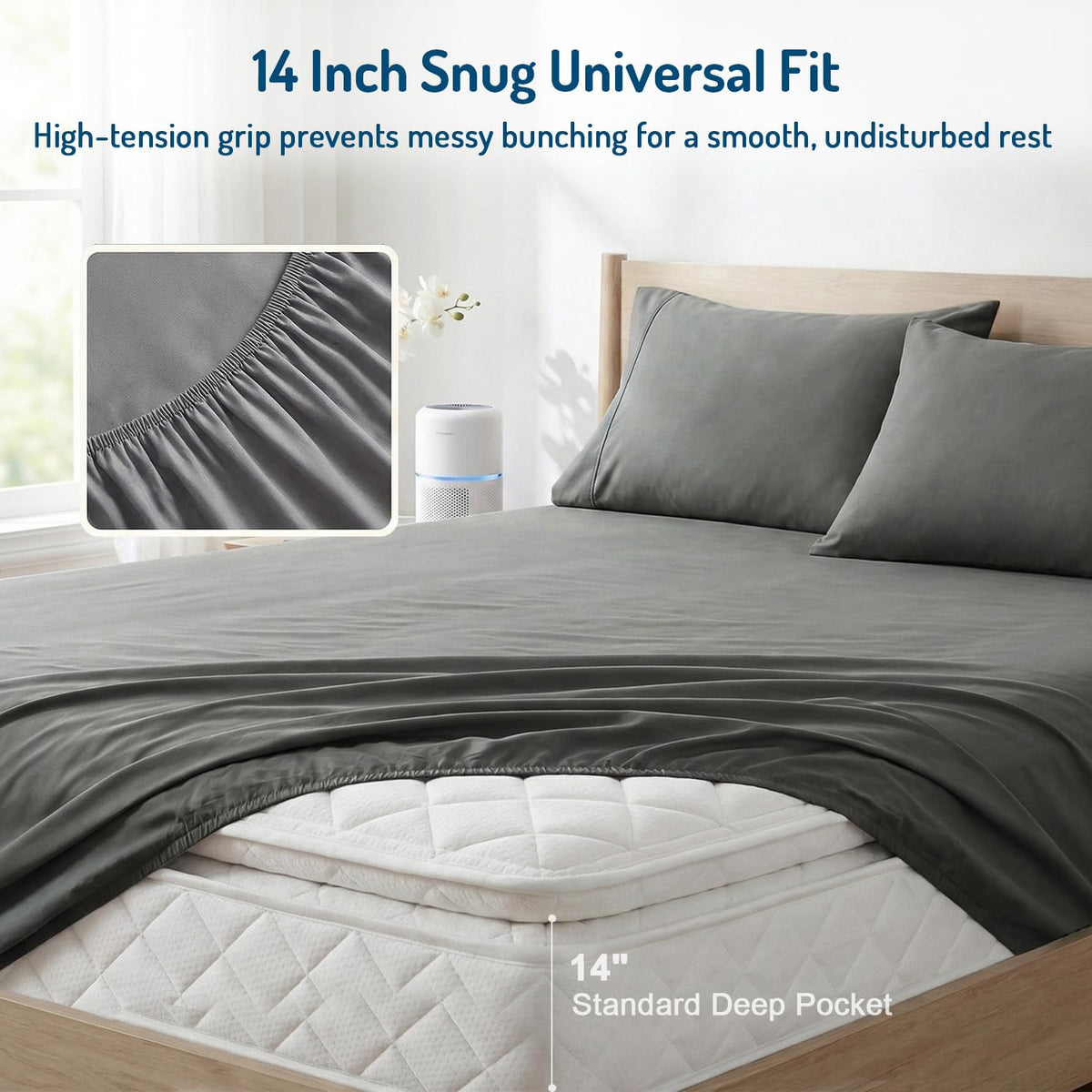 Degrees of Comfort pillowcases provide a smooth finish for restful sleep.