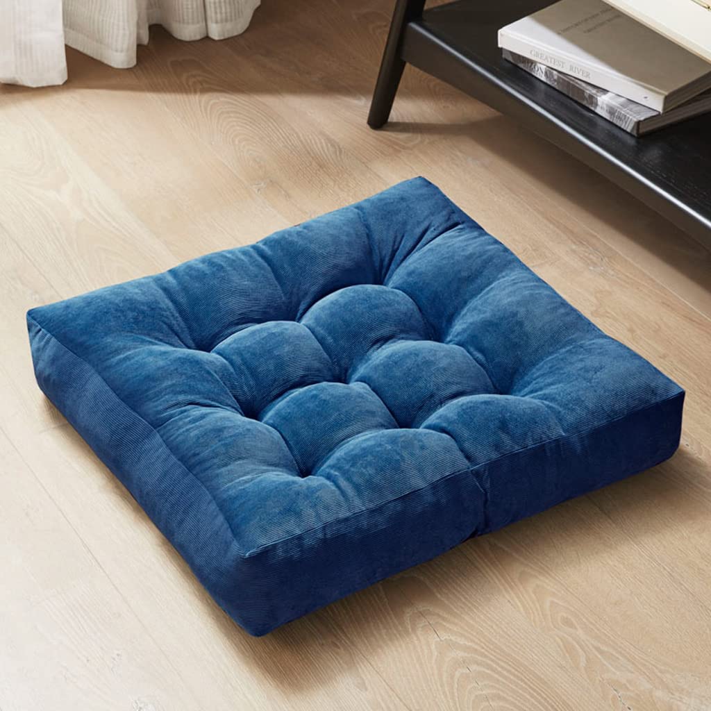 Degrees of Comfort square navy pillow, front view, ideal for cozy living room seating and relaxed lounging
