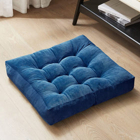 Degrees of Comfort square navy pillow, front view, ideal for cozy living room seating and relaxed lounging
