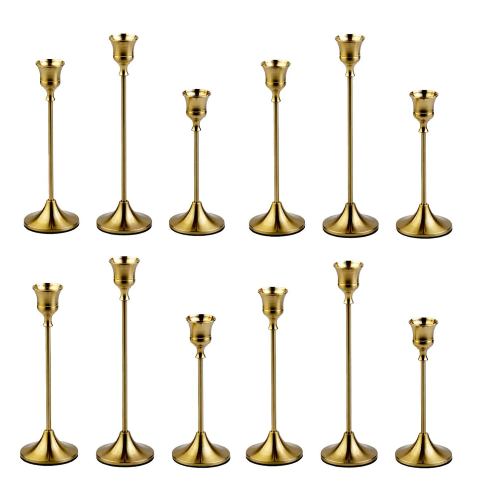 Degruand brass gold candle holders set adds elegant table decor and versatility