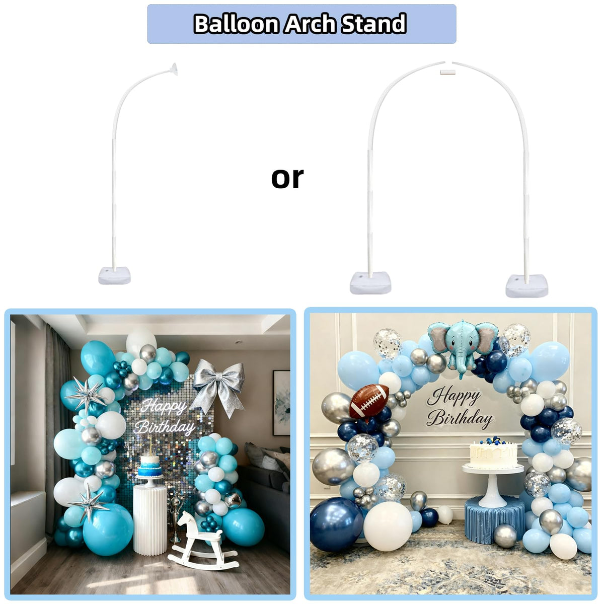 Degxcmli arch base with water bag for stable indoor or outdoor decorations.