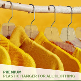 DEILSY Clear Plastic Hangers 25 Pack heavy-duty construction for durable daily use