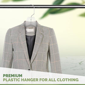DEILSY Clear Plastic Hangers 25 Pack shirt hangers for neat garments and easy access