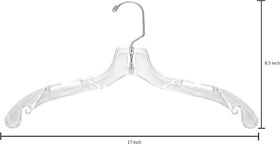 DEILSY Clear Plastic Hangers 25 Pack wardrobe organization view highlights sturdy build