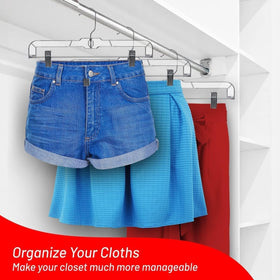 DEILSY durable clear plastic hangers pack of 25 for neat closets