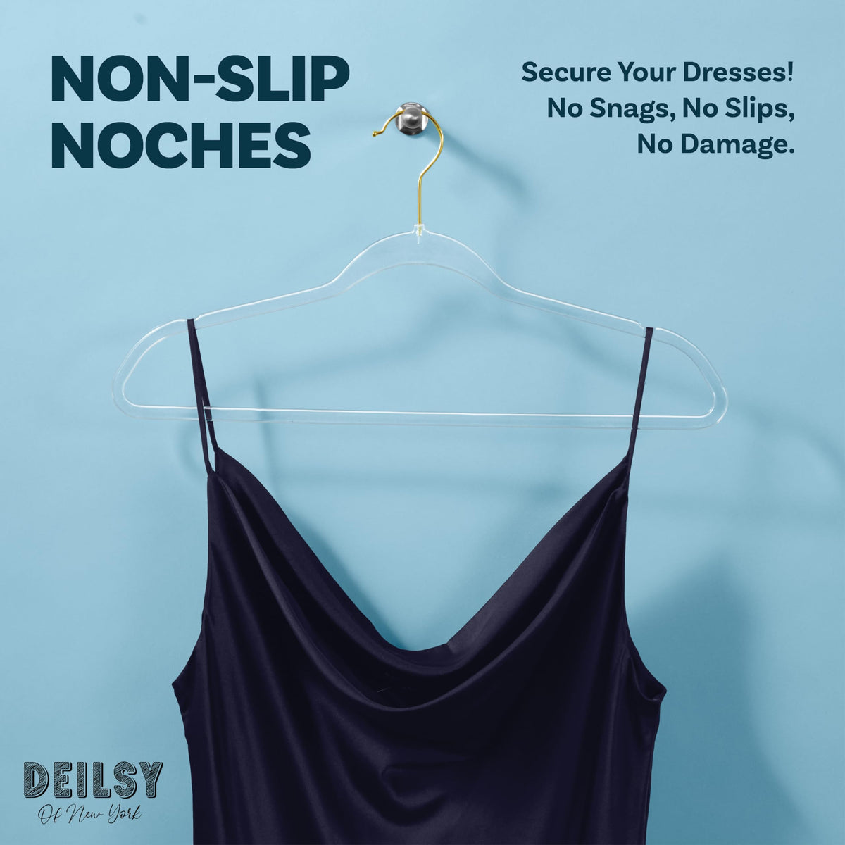 DEILSY durable plastic hangers built to retain shape through daily wear.