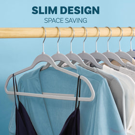 DEILSY 50-pack hangers offer great value for whole-closet organization.