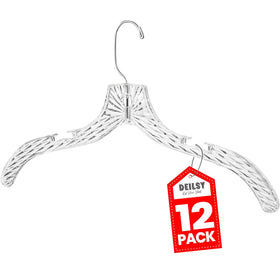 DEILSY heavy-duty plastic hanger with crystal-clear finish for organized closets.