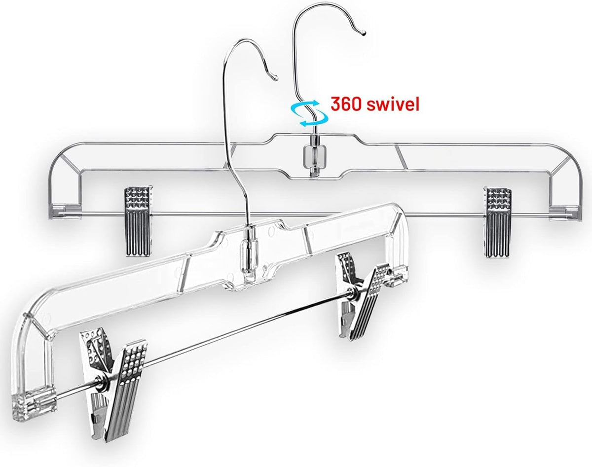 DEILSY non-slip clip hanger in-use on a shirt to prevent slipping