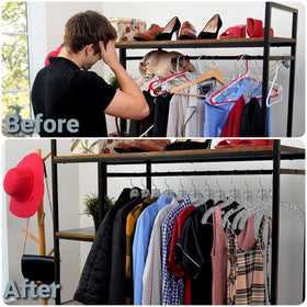 DEILSY swivel-hook hanger for easy hanging of tops and jackets.
