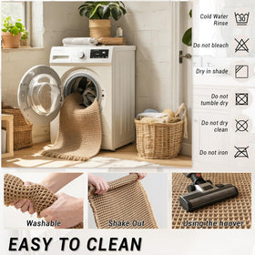 Dekafri brown bath mat adds warm spa-like style.