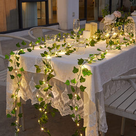 DEKEones bedroom wall ivy decor with lights adds a natural feel to living spaces.