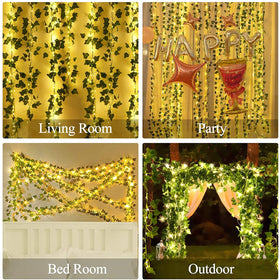 DEKEones silk leaves artificial ivy provides year-round green accents.