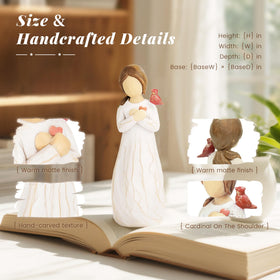 Dekismeos artisan cardinal figurine hand-painted with lifelike details.