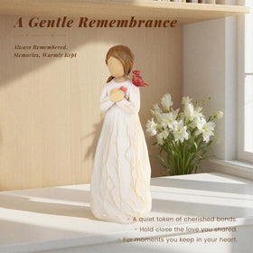 Dekismeos quiet devotion cardinal conveys timeless warmth and subtle remembrance.