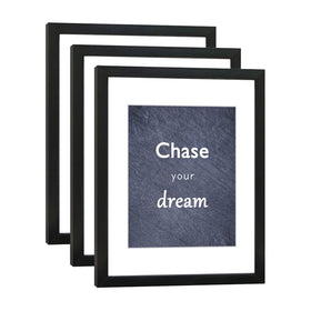 DEKWINN 11x14 black frame set front view for cohesive wall gallery
