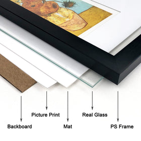 DEKWINN 8x10 photo with mat fits inside the 11x14 frame
