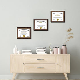 DEKWINN three-frame setup creates cohesive display for certificates