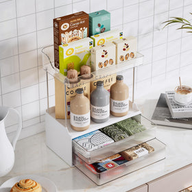 Delamu clear drawers offer easy access and product visibility for daily routine.