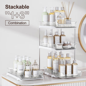 Delamu clear acrylic kitchen organizer provides quick visibility.