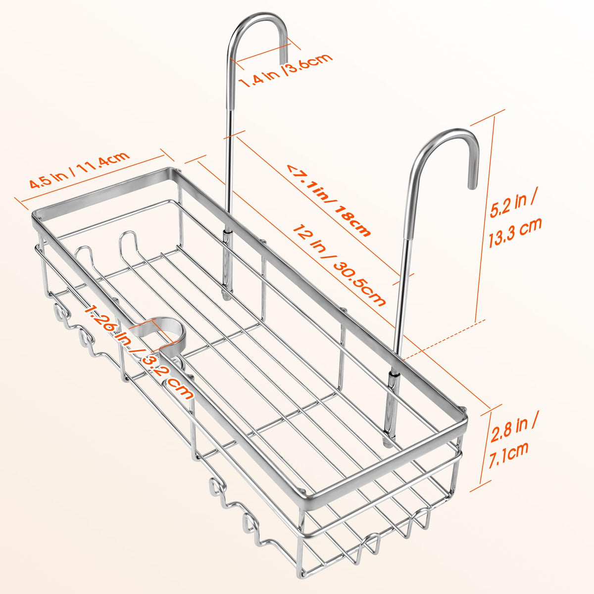 DELLAN caddy fits chair armrests up to 1.4 inches for secure fit.