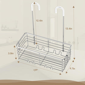 DELLAN front hooks provide extra spots for loofah, razor, and washcloth