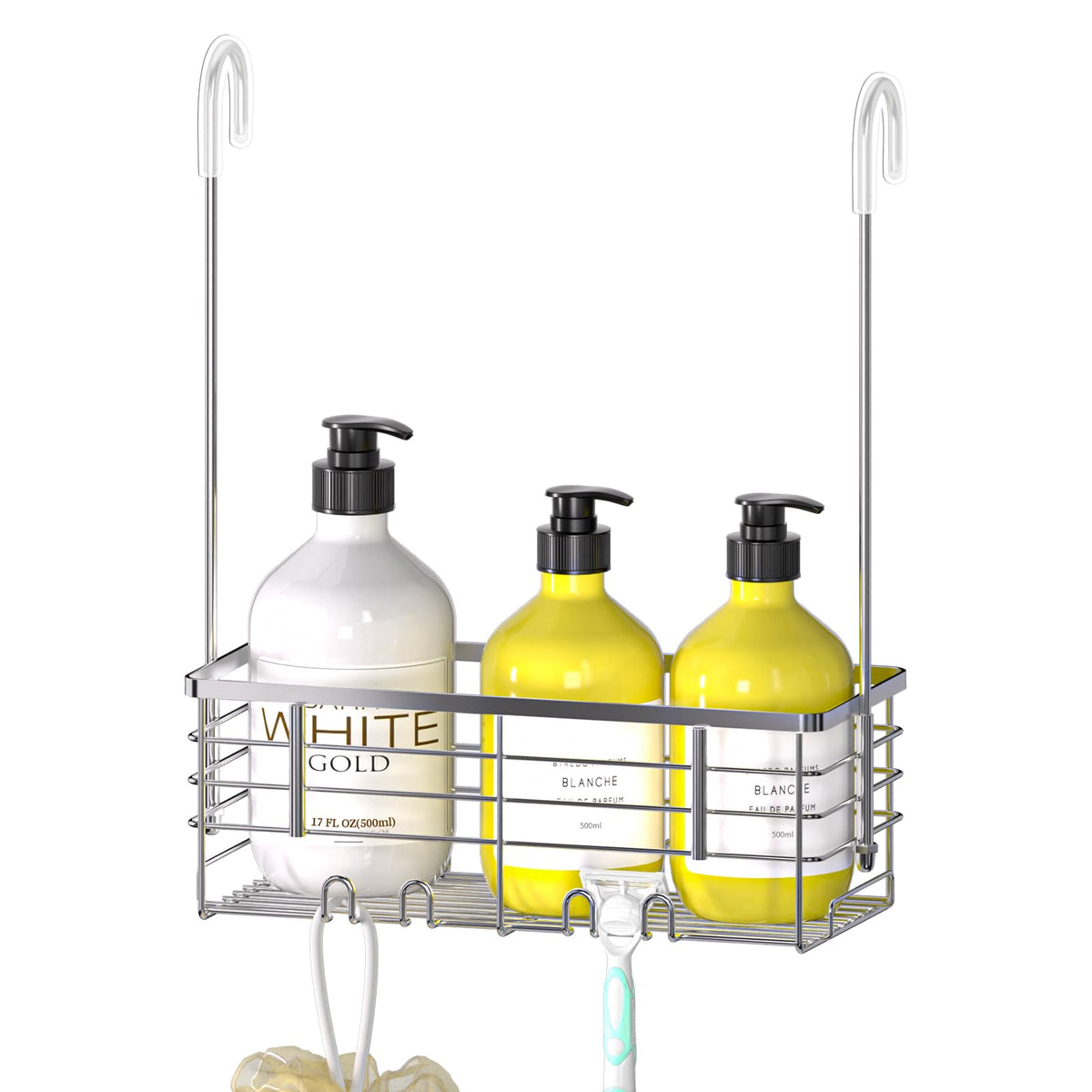 DELLAN hanging shower organizer over door for clutter-free storage