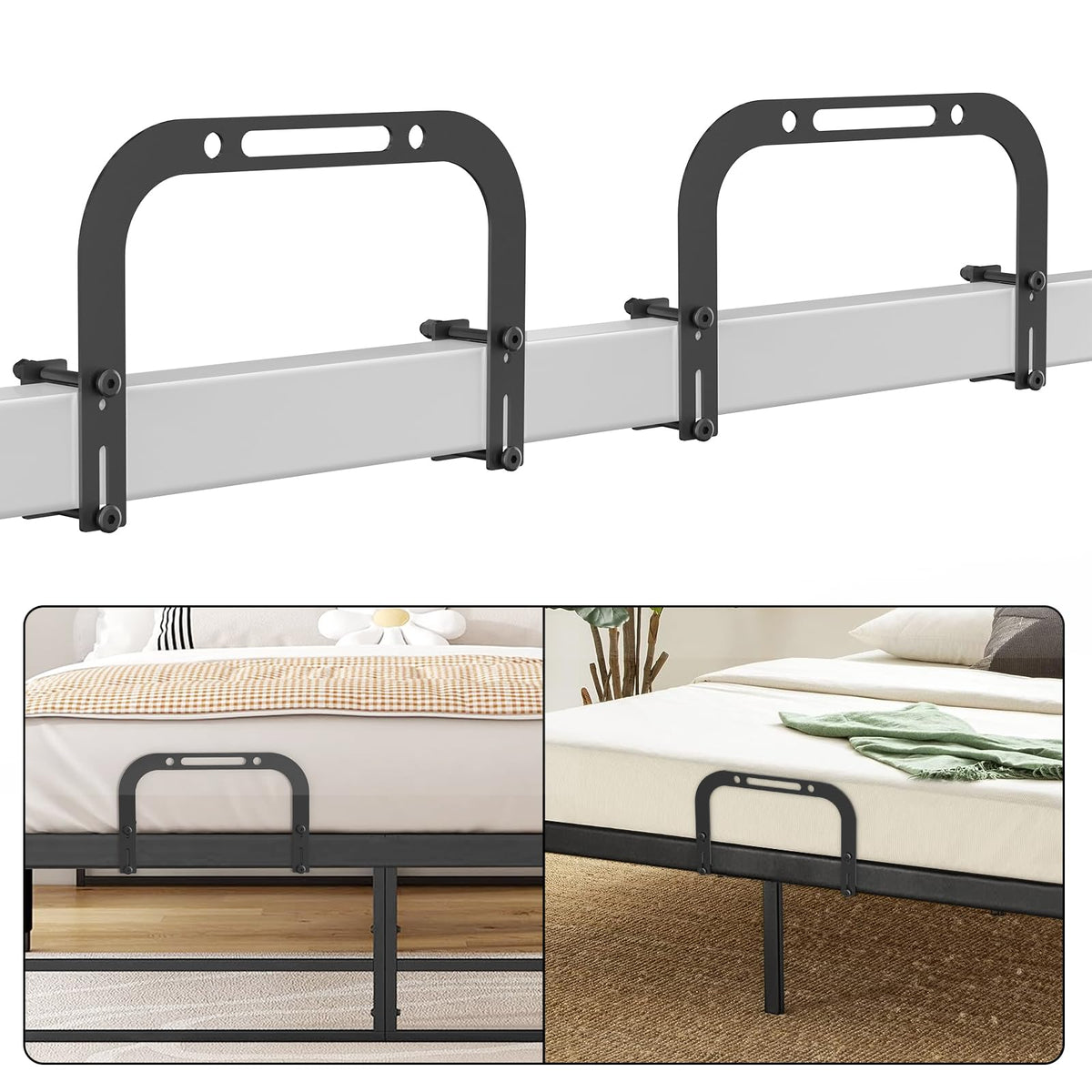 DELLAN mattress slide stopper package demonstrates anti-slip solution for metal bed frames.