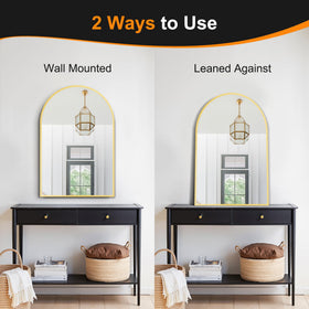 Delma arched mirror entryway transforming hallway with height and brightness