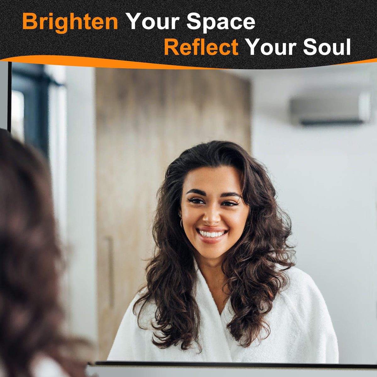 Delma bathroom mirror delivers distortion-free reflection for makeup and shaving routines.