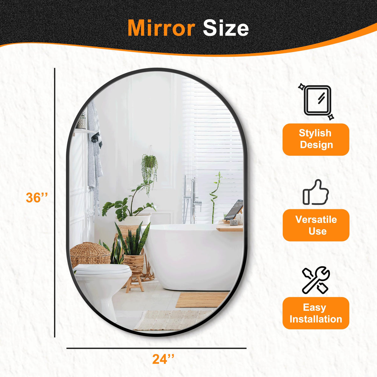 Delma oval mount supports horizontal or vertical placement.