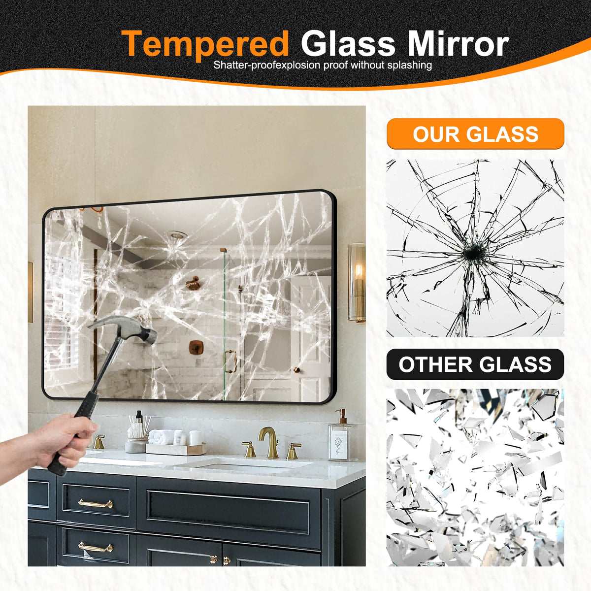 Delma black frame resists rust, keeping a clean, long-lasting look.