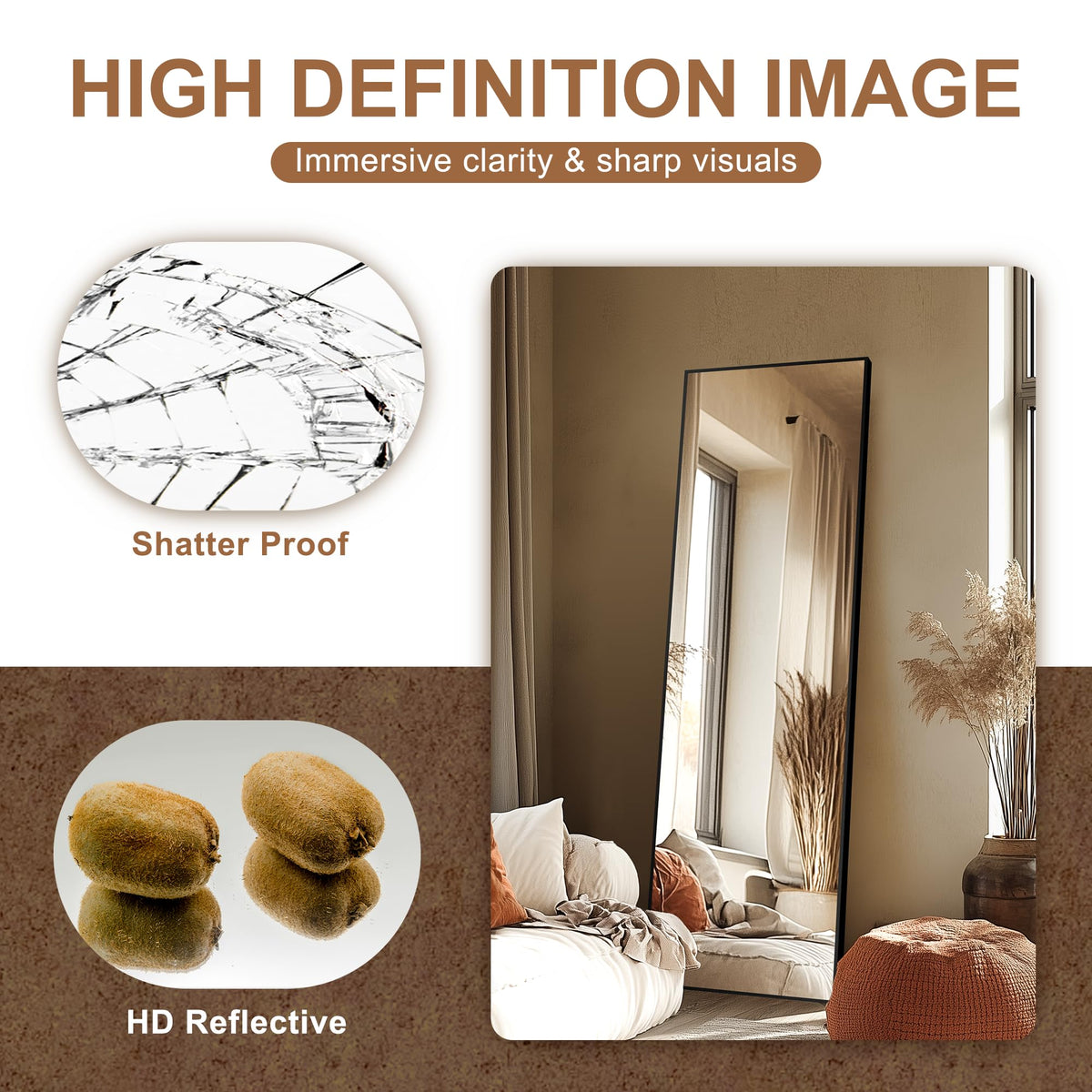 Delma mirror back with explosion-proof design for added safety