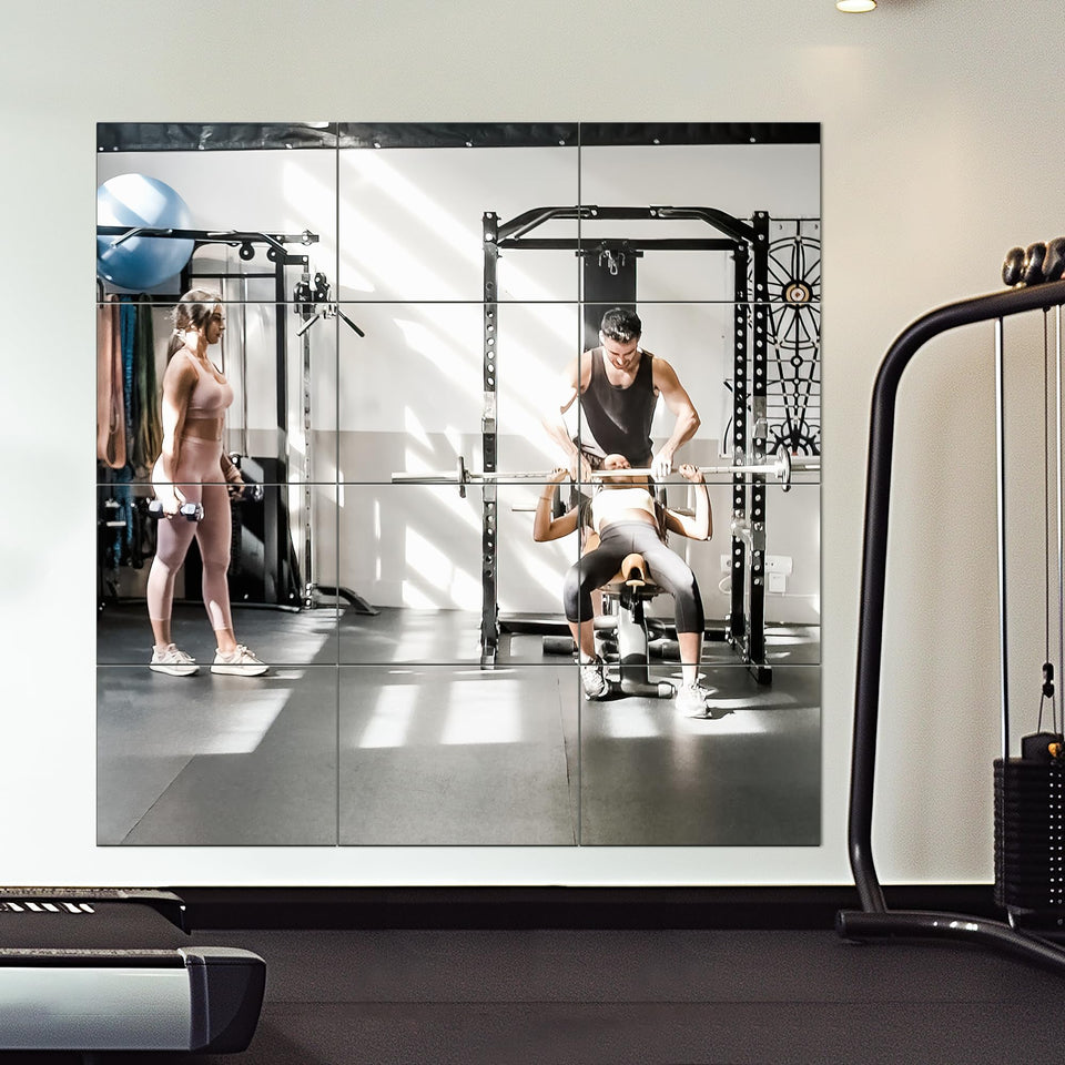 Delma frameless mirror tiles 16x12 on wall offer clear reflections for bright, modern spaces.