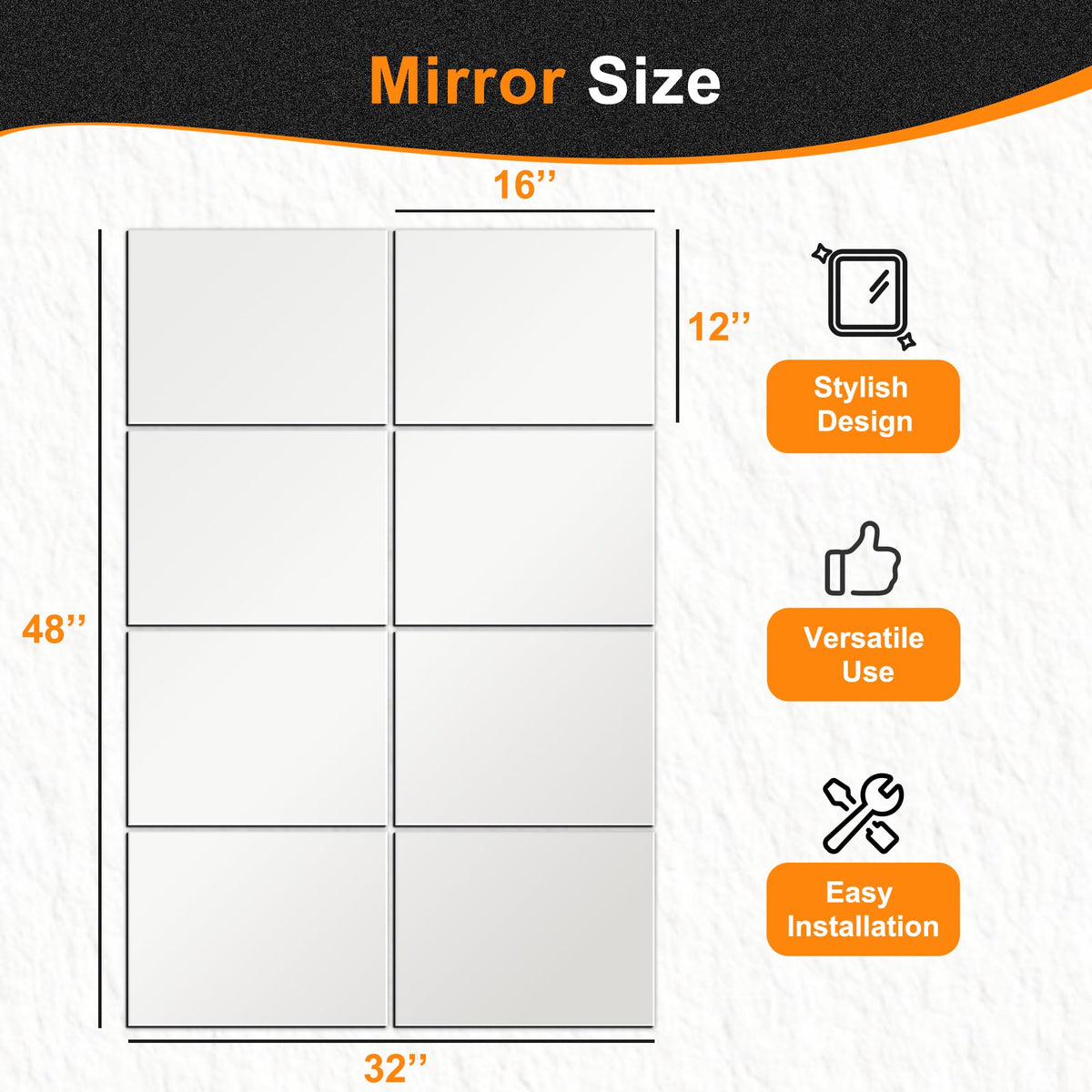 Delma mirror tiles packaging with EVA foam prevents breakage in transit.