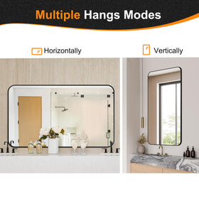 Delma mirror complements modern decor while enhancing room brightness and perceived space.