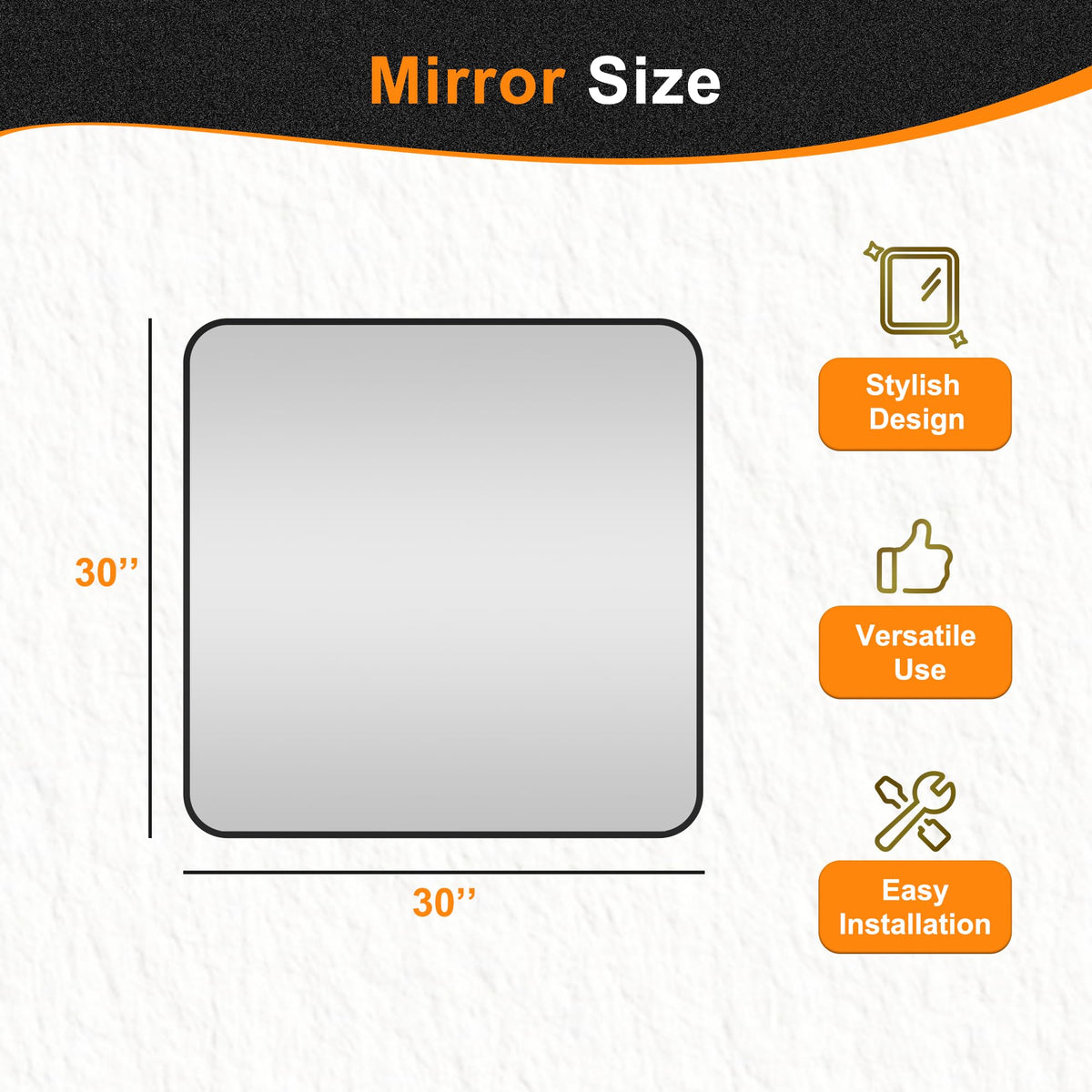 Delma over-sink vanity mirror suited for entryways and daily use.