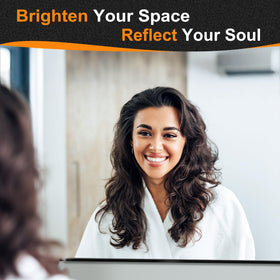 Delma vanity mirror in vertical orientation ideal for tight spaces