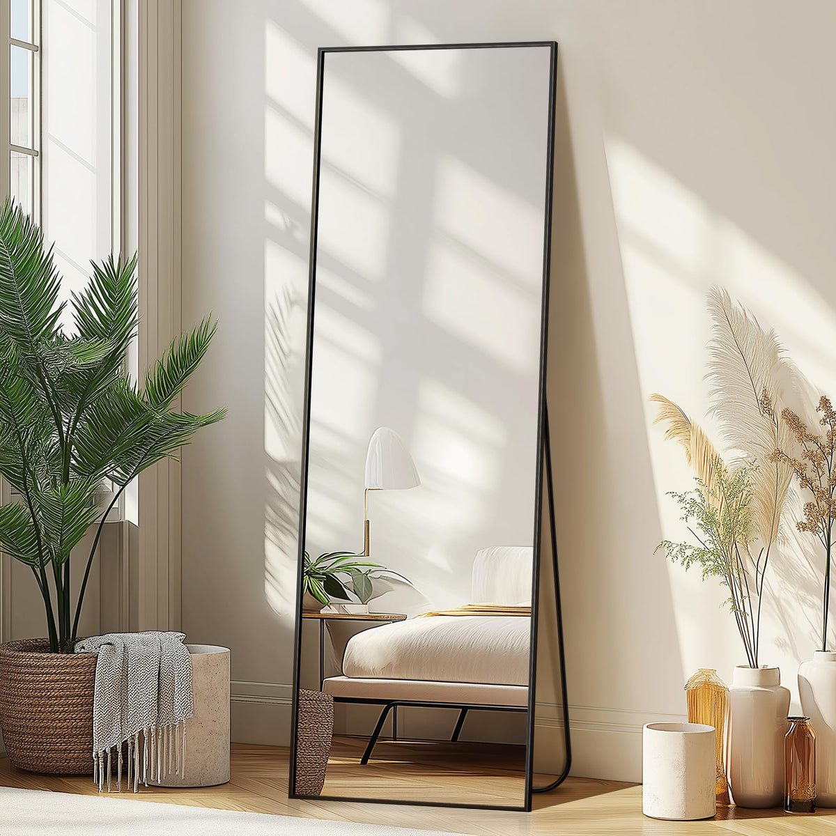Delma full-length mirror, front view, clear dressing checks