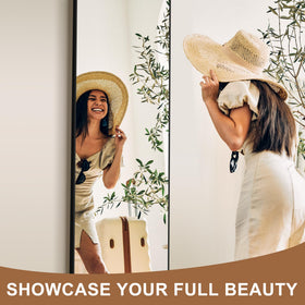 Delma full-length mirror, side view showing 56x15 inch size